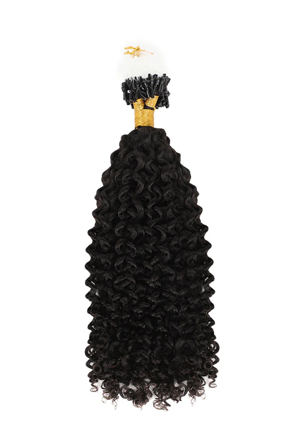 Micro Ring Human Hair Curly Extensions For Black Hair - Image 5