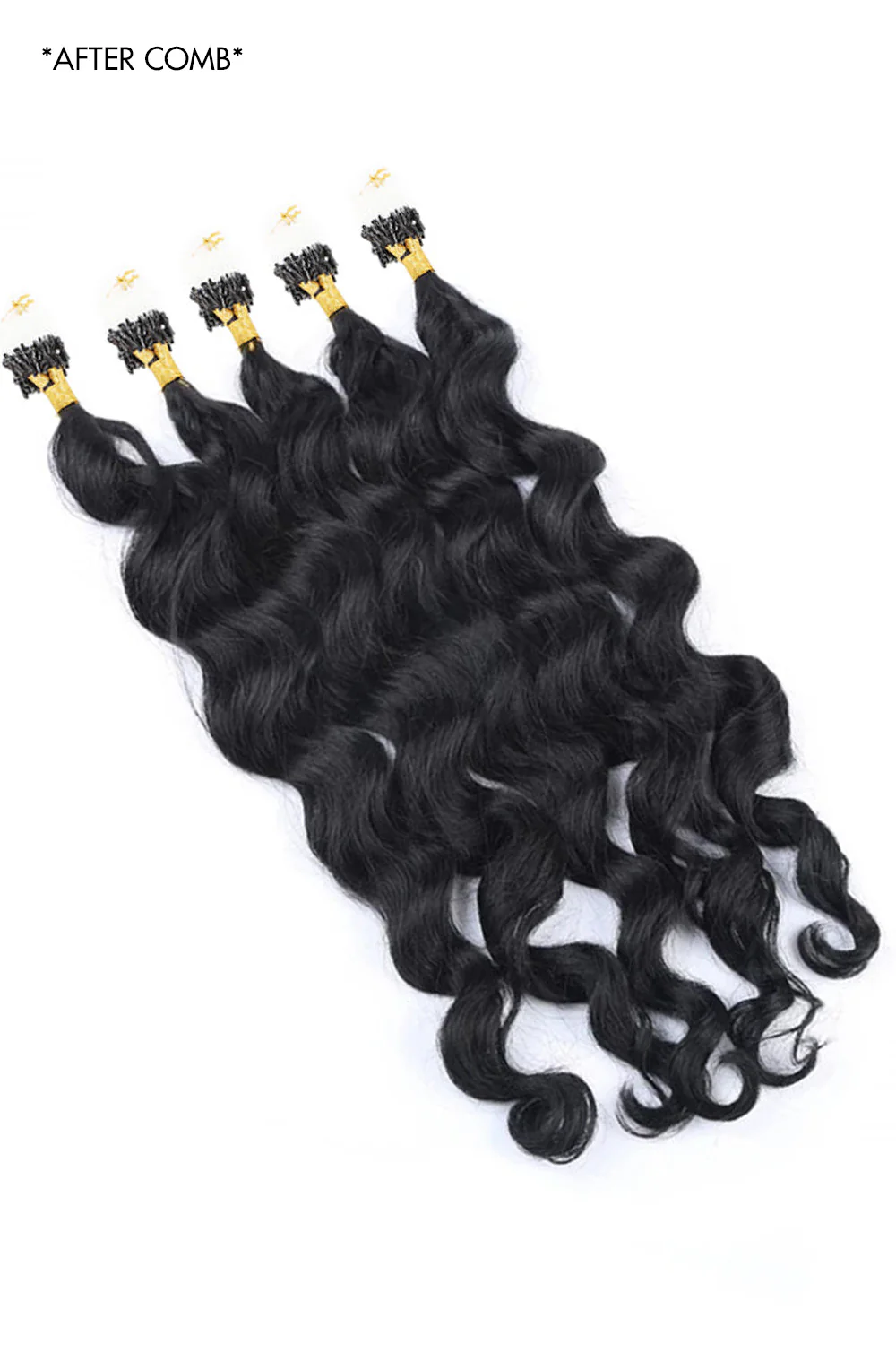 Micro Loop Human Hair Loose Wave Extensions For Black Hair - Image 3