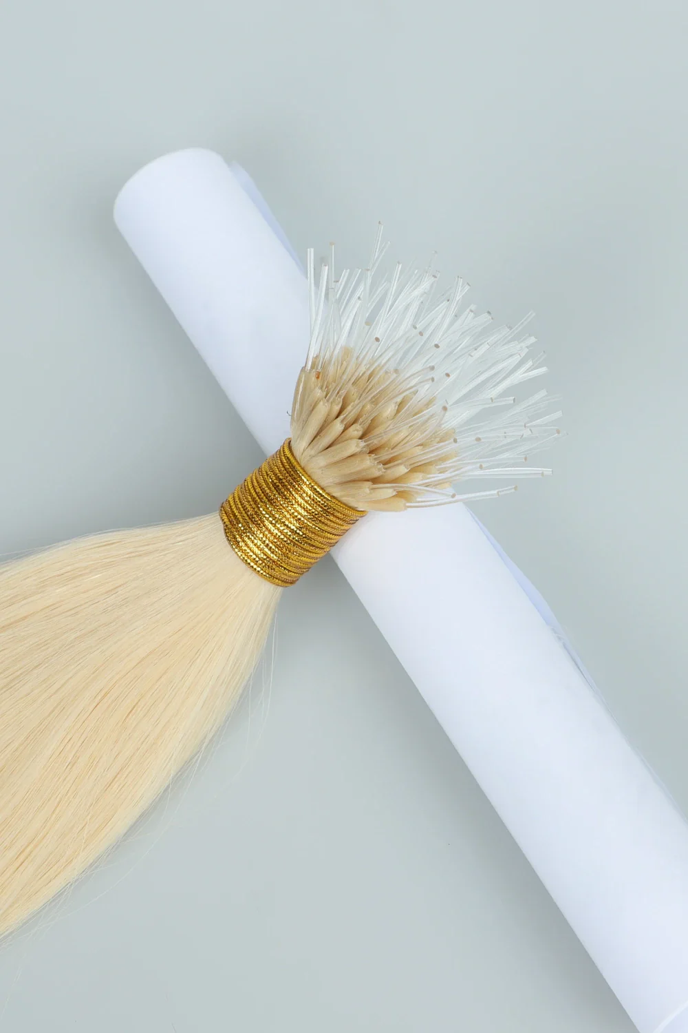 Nano Ring Hair Extensions Flexible F-tip 613# Blonde Straight