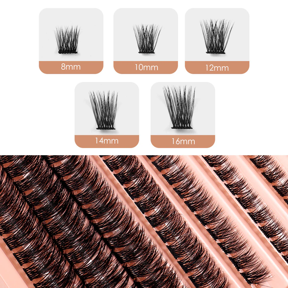 Natural Dense Lash Clusters DIY Eyelash Extensions 98PCS 8-16MM - Image 2