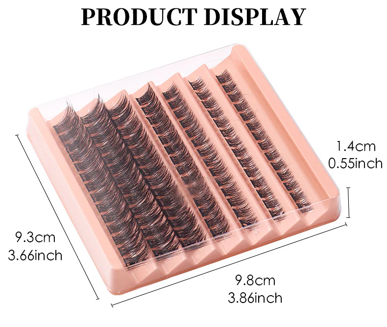 Natural Dense Lash Clusters DIY Eyelash Extensions 98PCS 8-16MM - Image 5