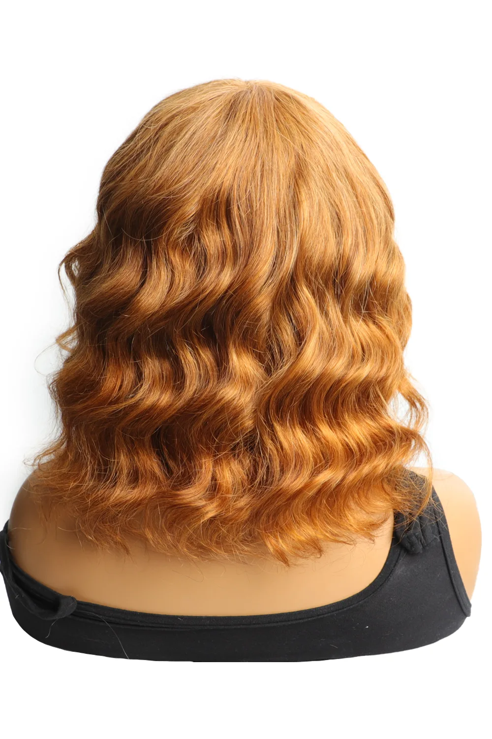 No Glue Lace Top Wigs Big Ocean Wave 12 inch Bob Human Hair with Bangs - Image 6