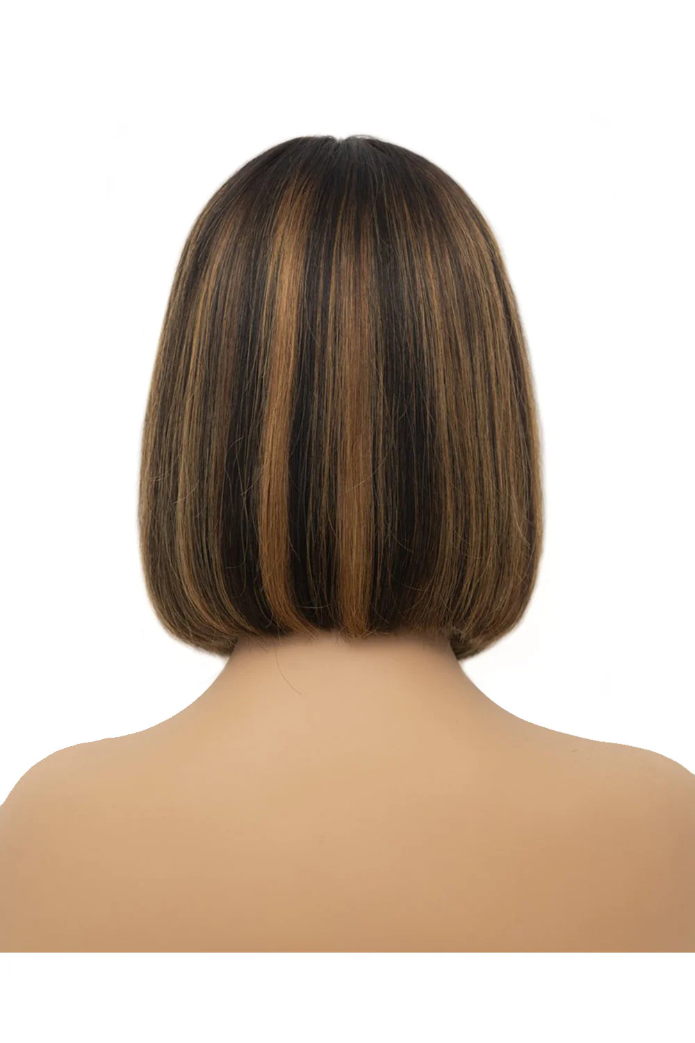 Non Lace Wig With Head Spin Highlight 99J&27# Straight Human Hair MM12 - Image 9