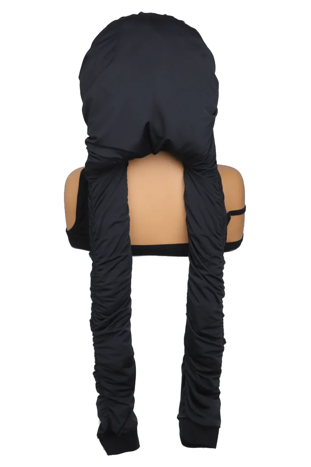Pantyhose Sleeping Bonnet for Long Braids & Hair Elastic Satin - Image 3