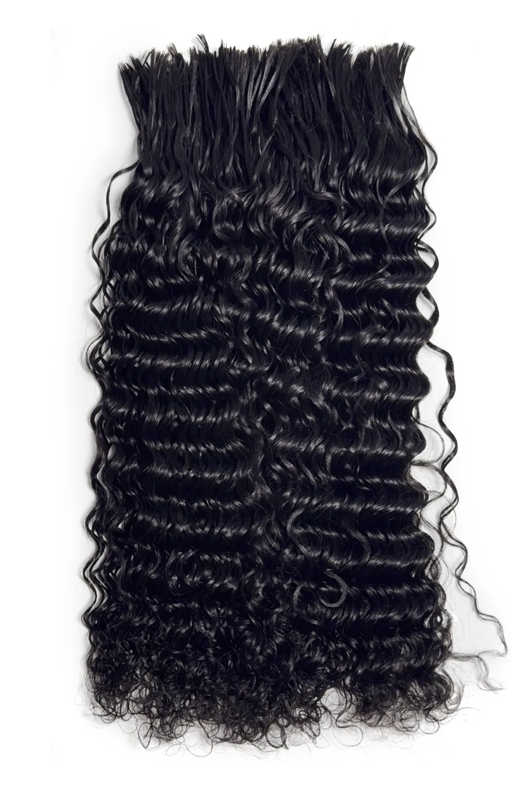Pre-Divided Water Wave Bulk Human Hair For Braiding Easy Split BU82