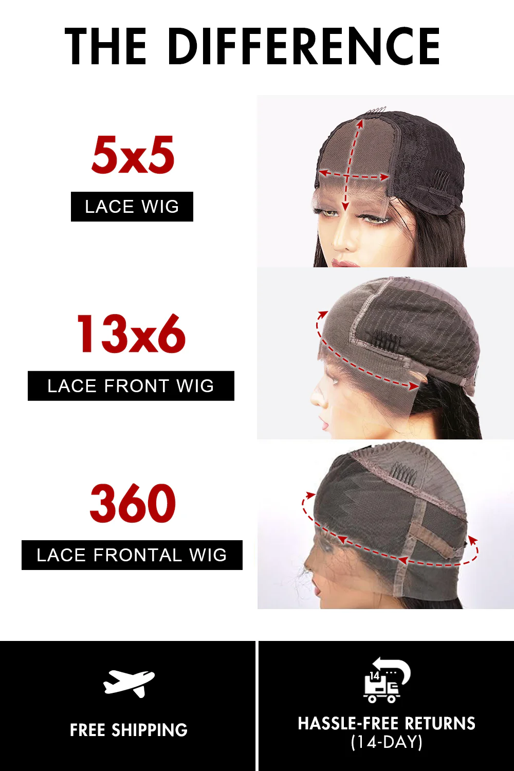 360 Lace Kinky Straight Human Hair 3607 - Image 16