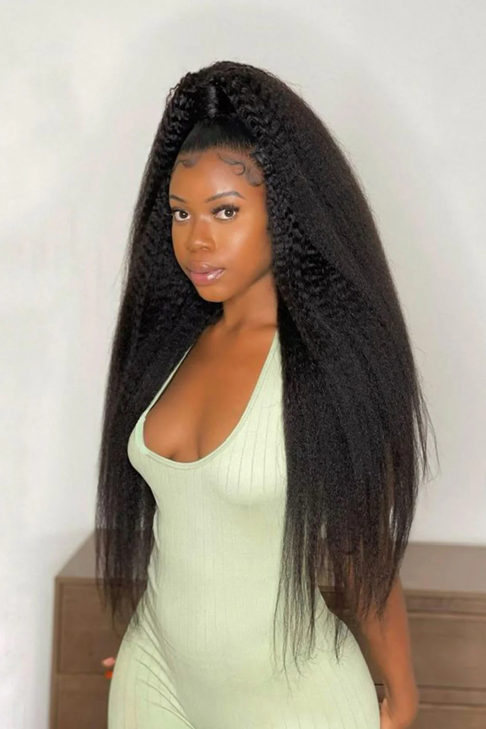 360 Lace Kinky Straight Human Hair 3607 - Image 3
