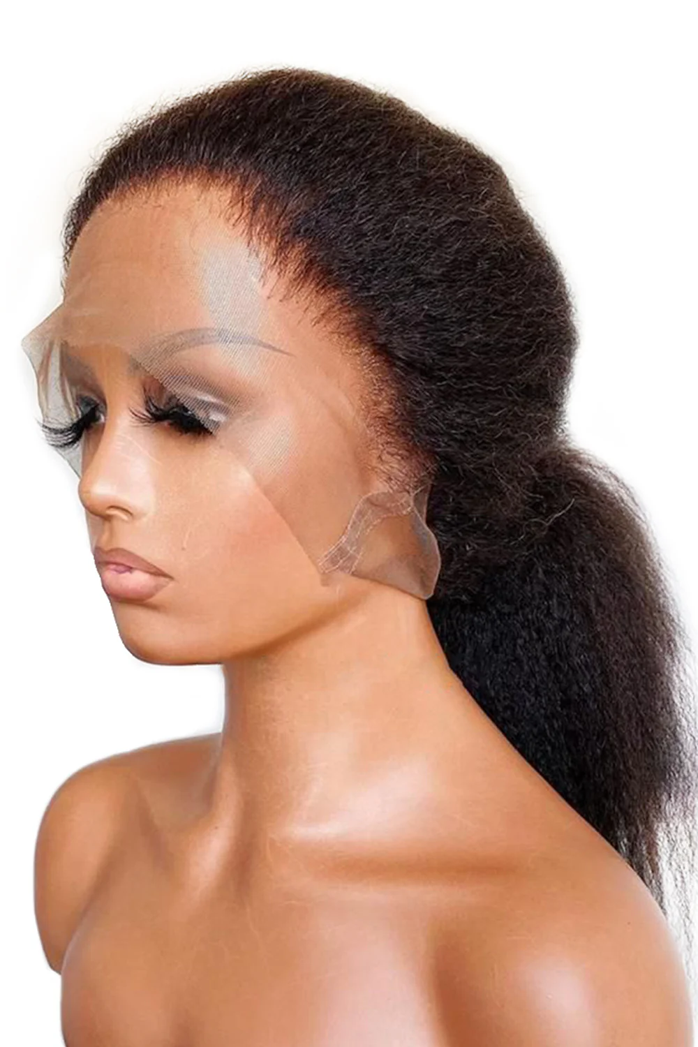 360 Lace Kinky Straight Human Hair 3607 - Image 9