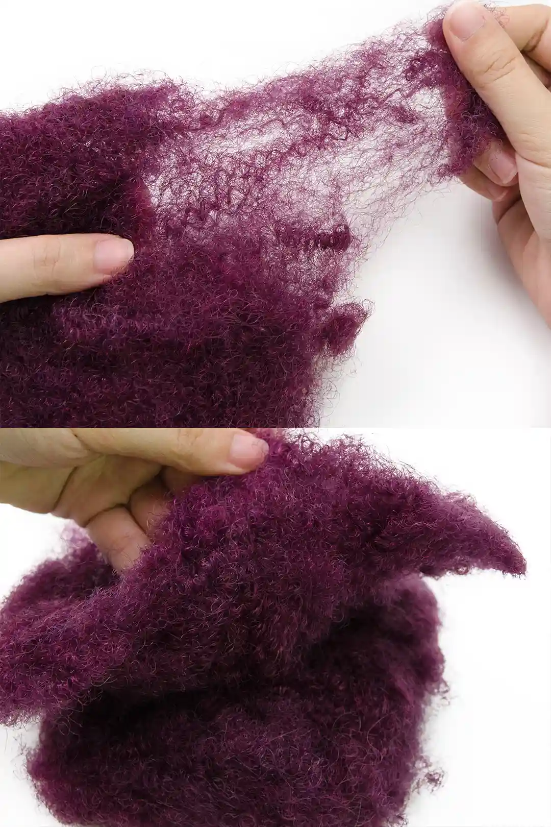 Purple Afro Kinky Hair Bulk for Locks and Braiding - Image 3
