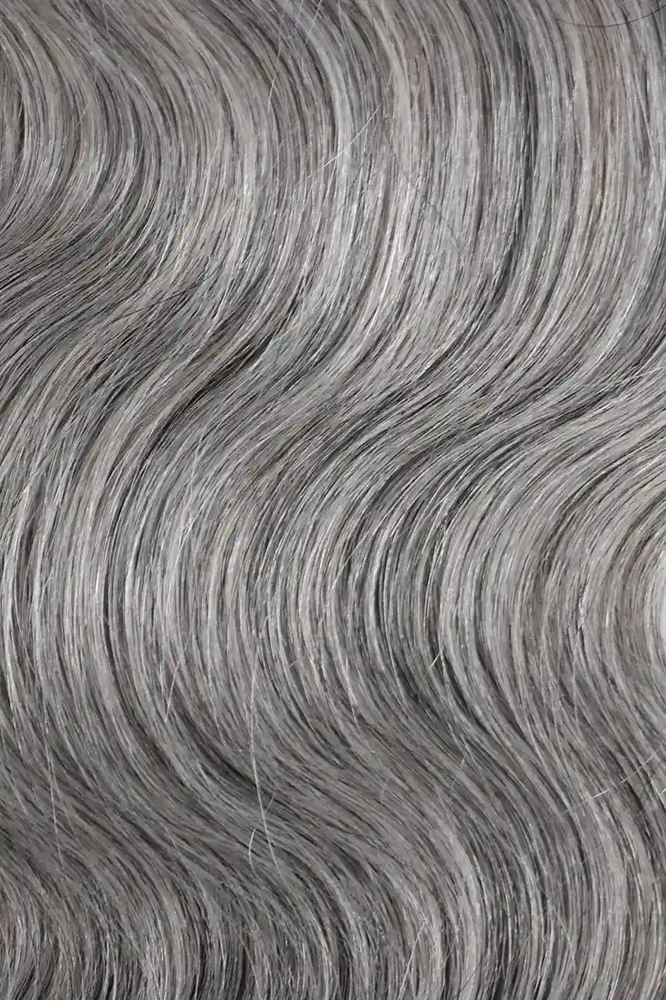 Salt and Pepper Bulk Hair Body Wave for Braiding 85% Gray BU32 - Image 4