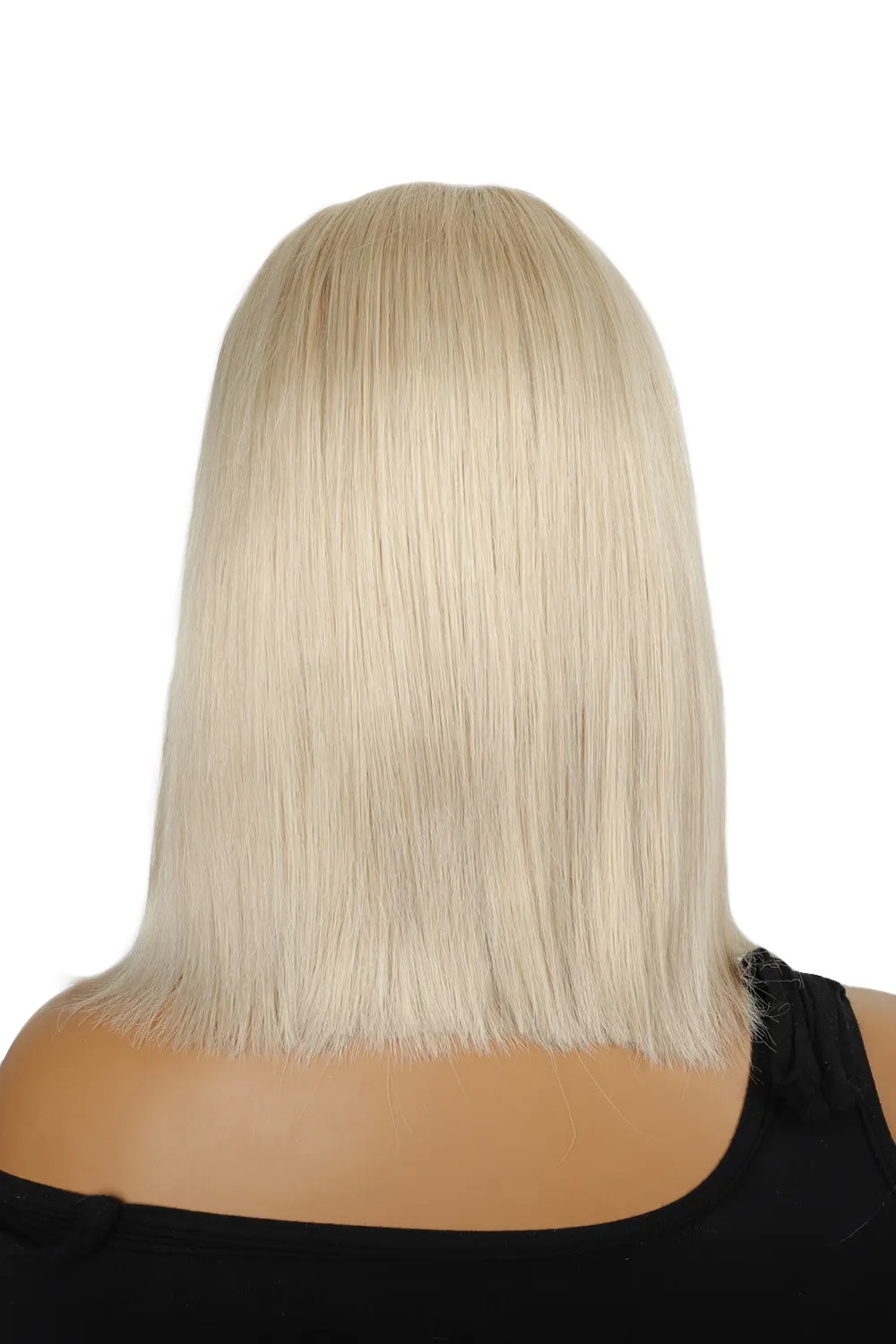 Shortr Blonde Bob Blunt Cut Shoulder Length Bone Straight - Image 3