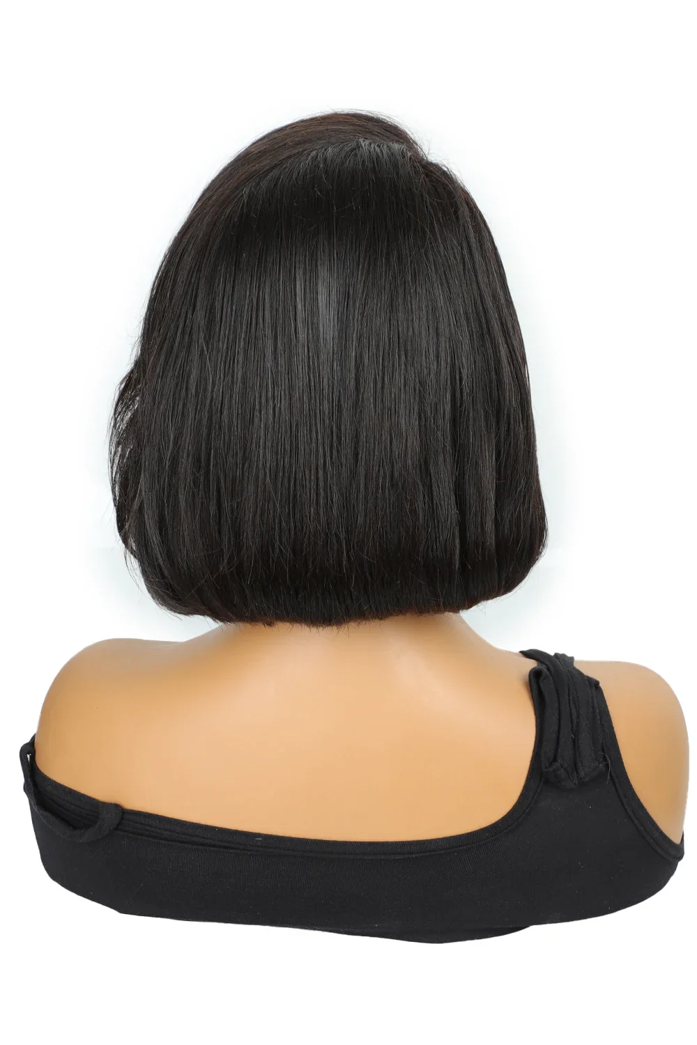Side Part Asymmetrical Chin Length Bob Glueless Lace Frontal Wig - Image 3