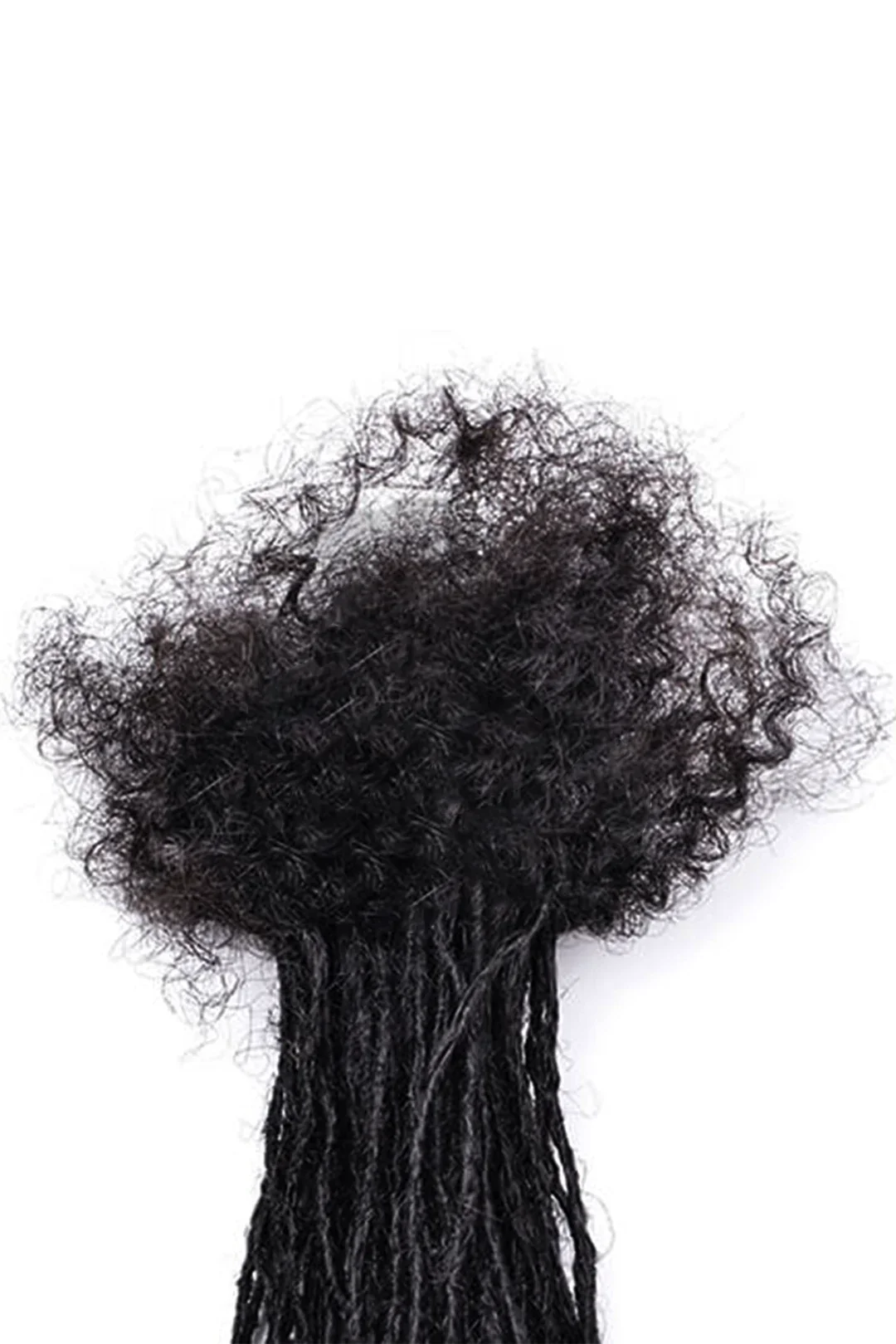 Sisterlocks Extensions 0.1 cm Natural Black Afro Curly Human Hair - Image 4