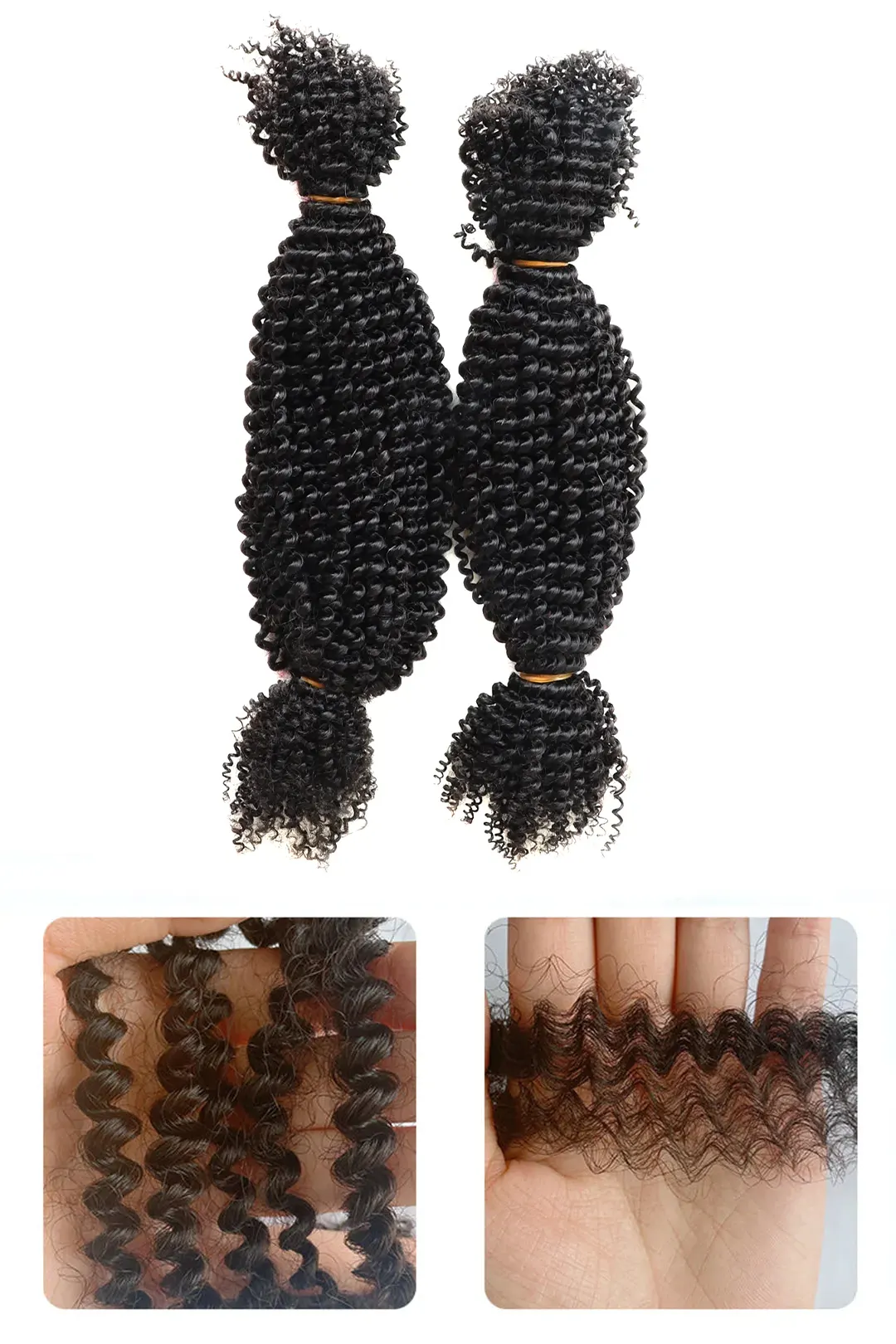 Springy Afro Twist Marley Hair Natural Black Human Hair - Image 7