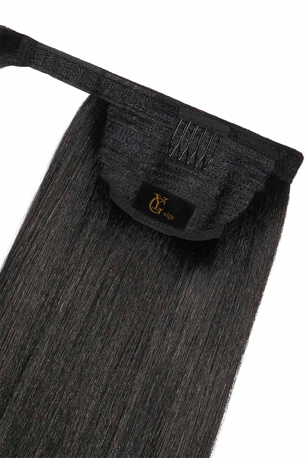 Straight Natural Color Ponytails Wrap Around Extensions 120-150g - Image 4