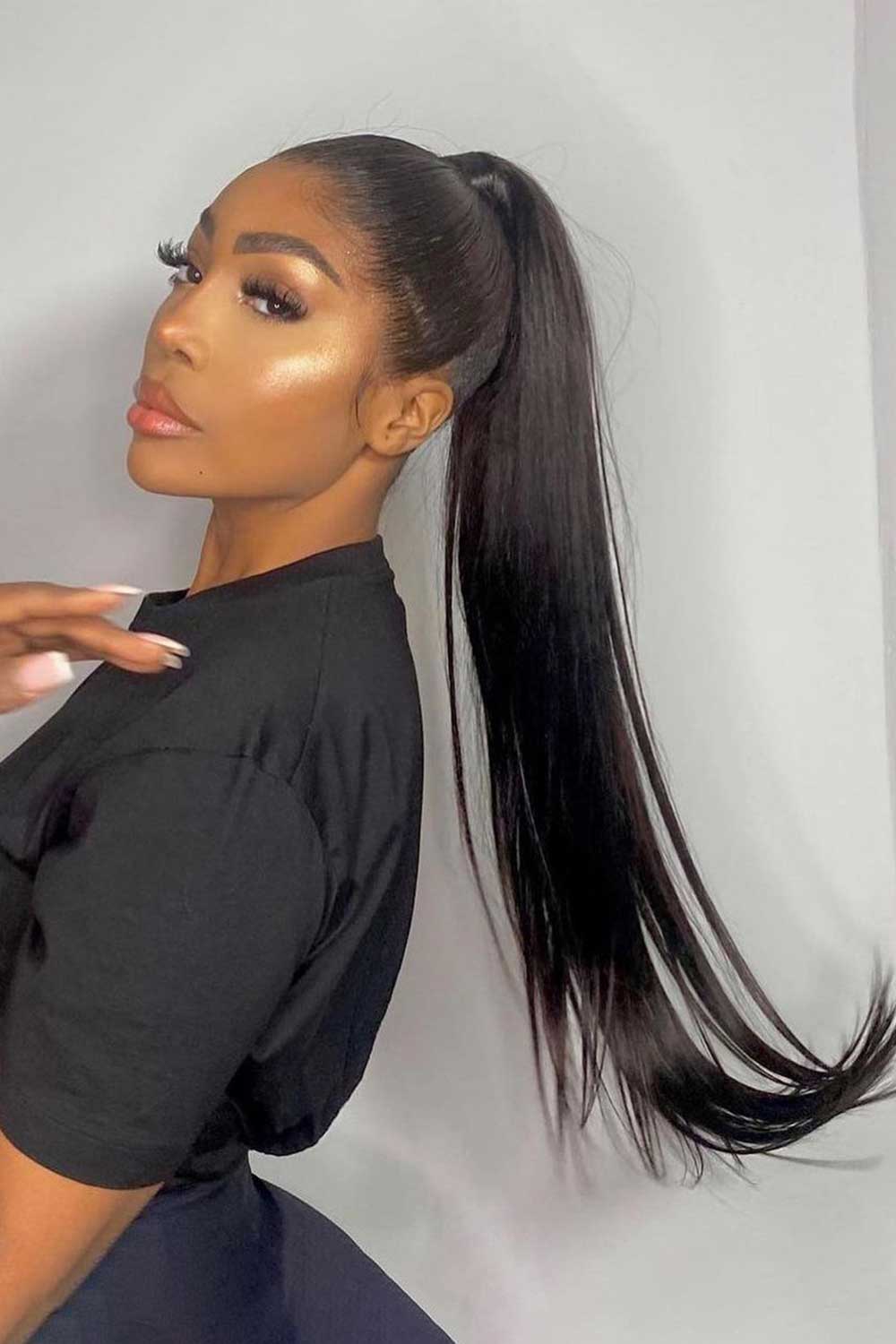 Straight Natural Color Ponytails Wrap Around Extensions 120-150g - Image 5