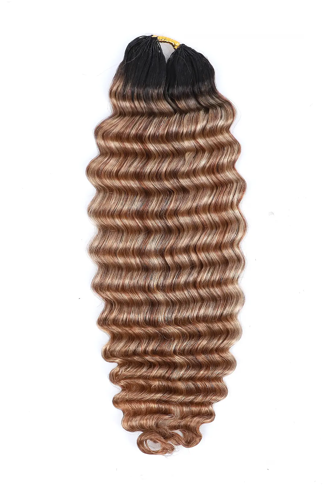 T-Natural Black Mixed 27/30/613 Deep Wave Feather Crochet for Miracle Knots
