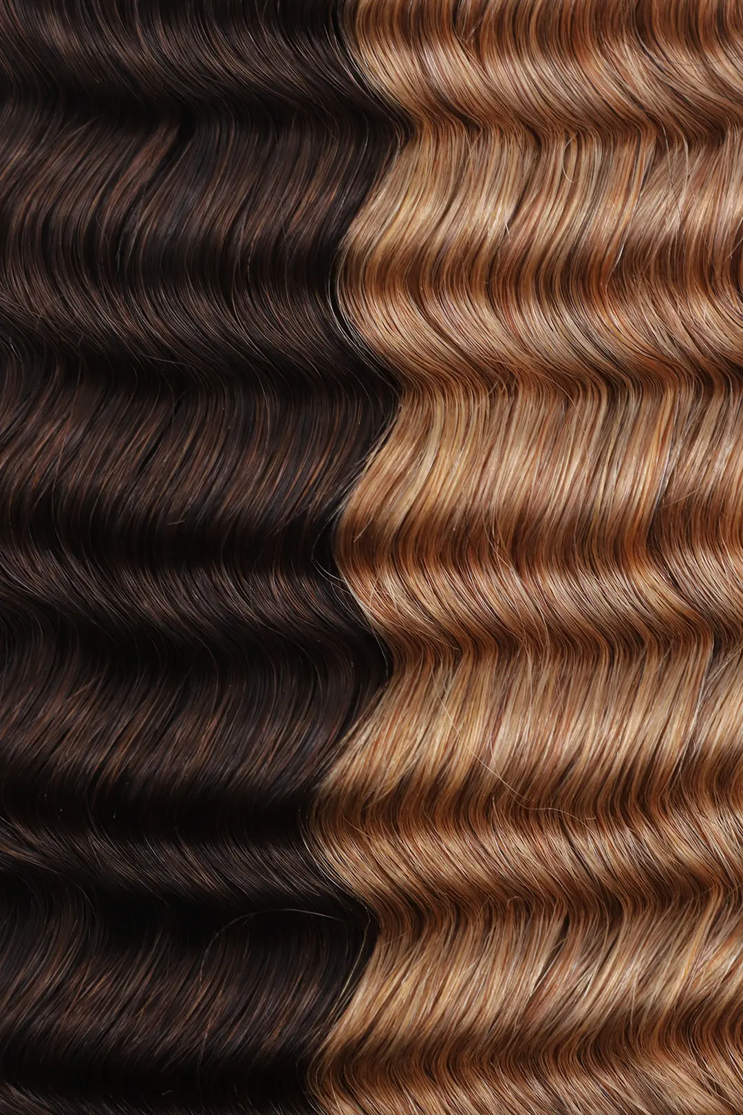 T-Natural Black Piano Color #4/27 Deep Wave Feather Crochet Hair - Image 4