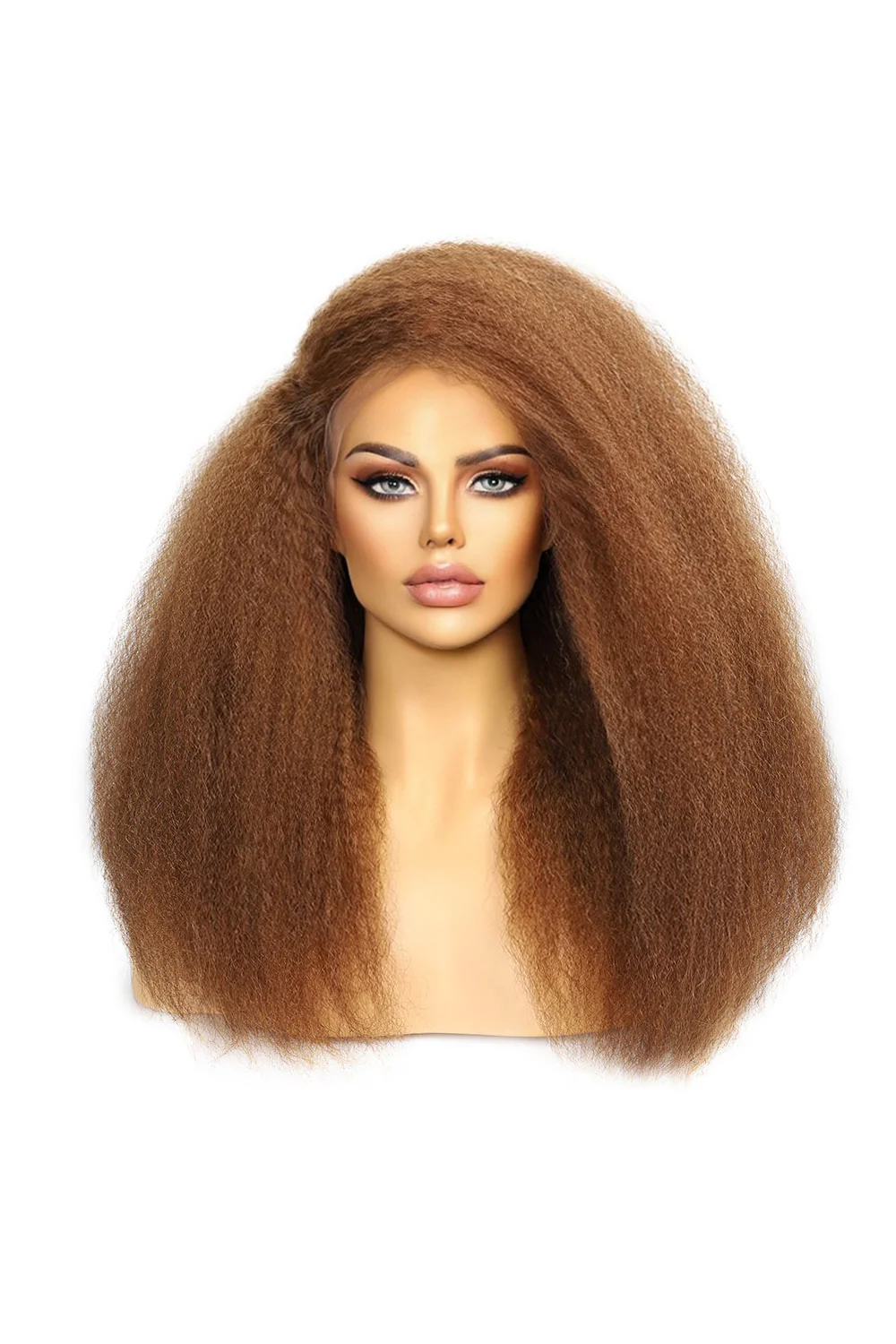 T Part Lace Wig 30# Kinky Straight-TP08