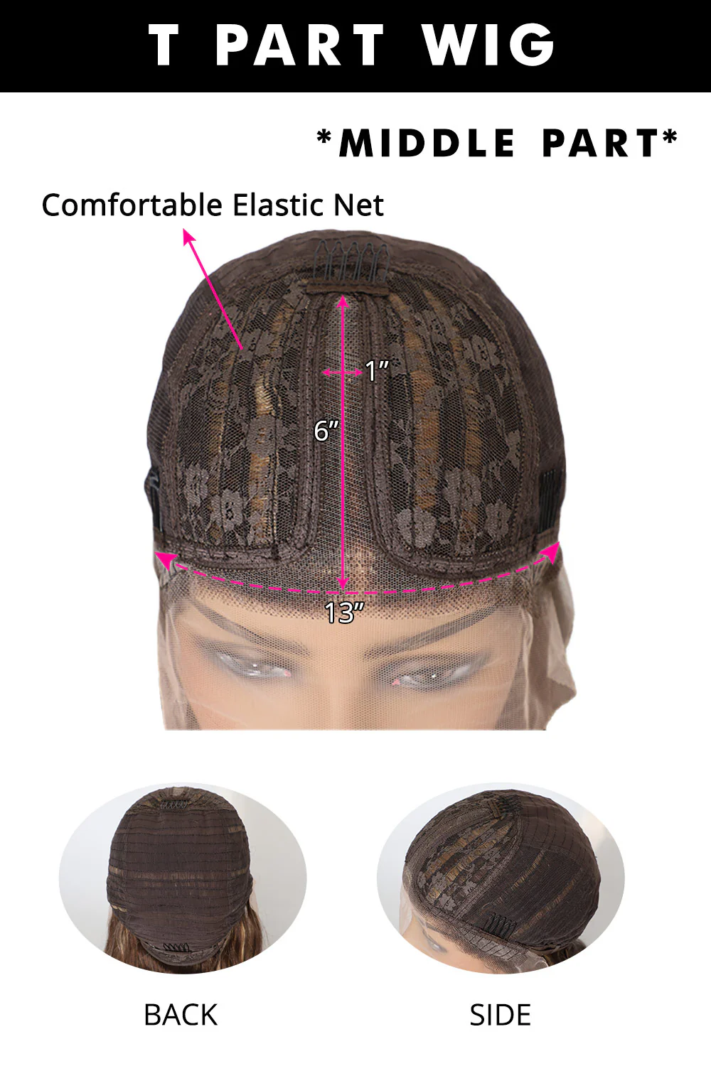 T Part Lace Wig Highlight Straight-TP11 - Image 7