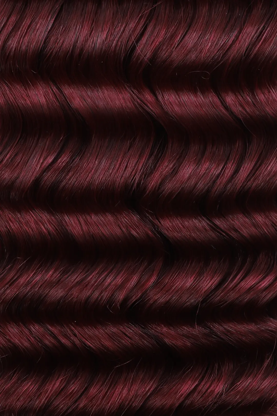 Burgundy Ombre Deep Wave Feather Crochet Hair - T1B/99J Human Hair - Image 4