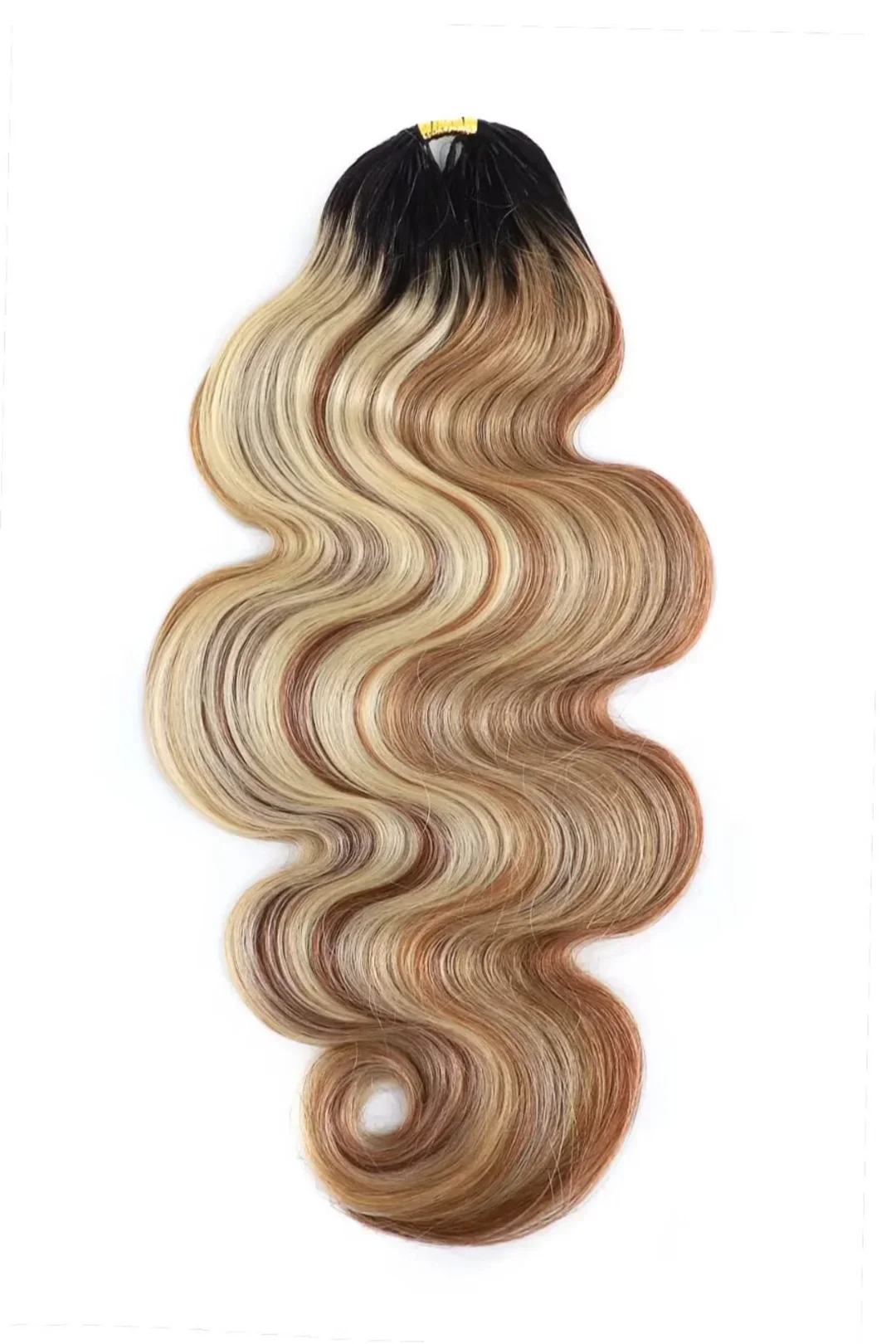 T-Natural Black Mixed 27/30/613 Body Wave Feather Crochet for Miracle Knots
