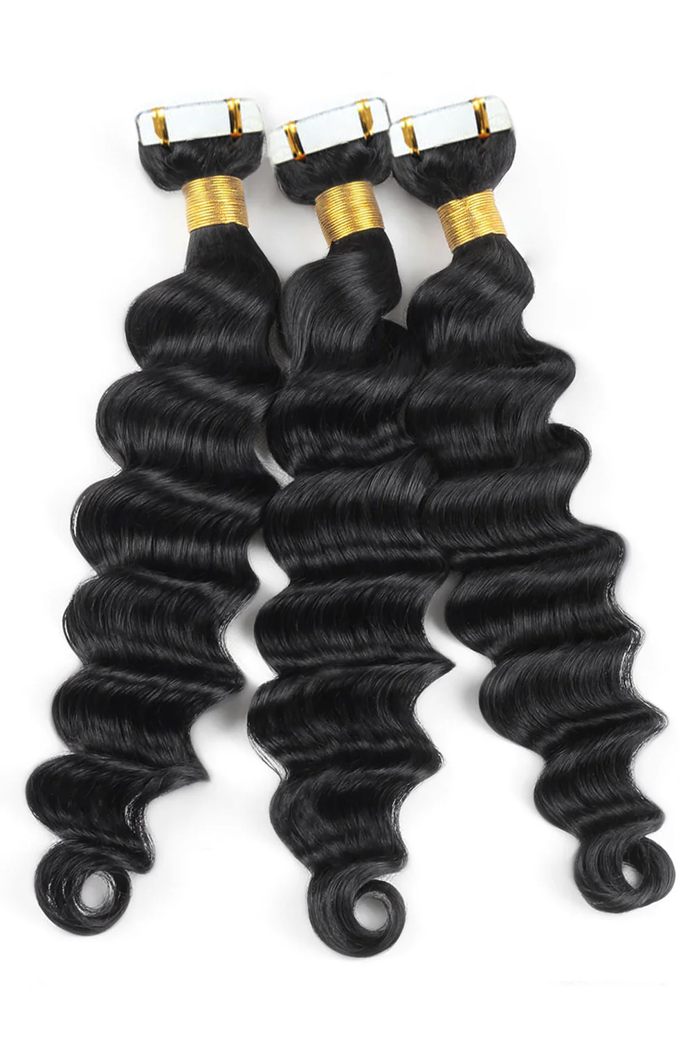 Tape in Hair Extensions for Black Hair Deep Wave 100% Human Hair - Image 4