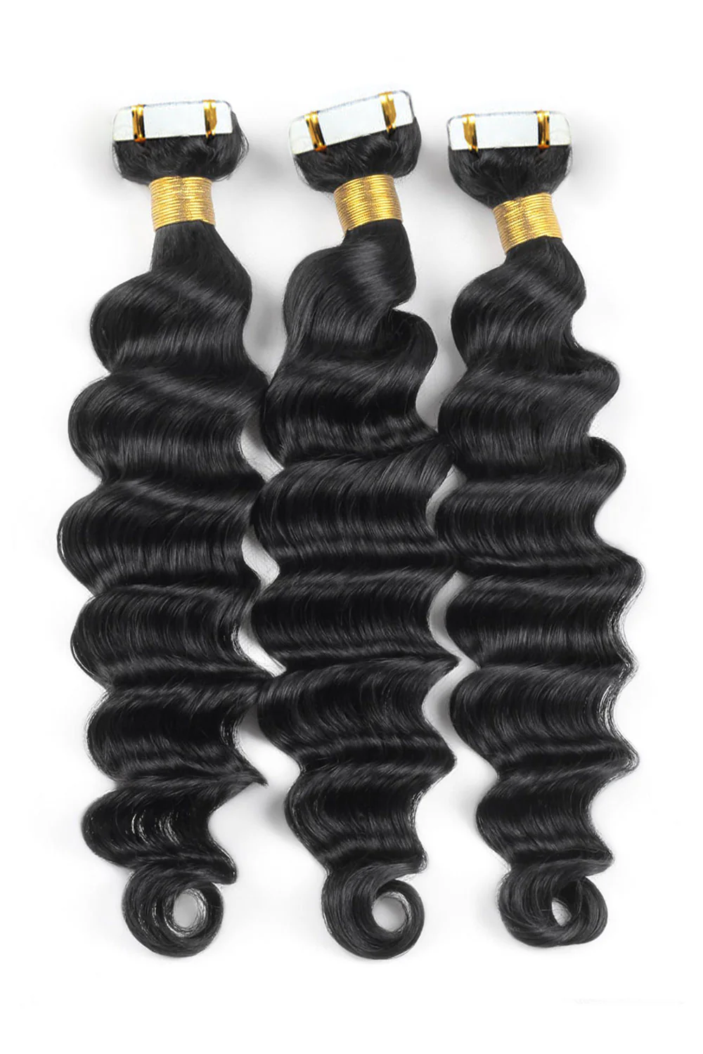 Tape in Hair Extensions for Black Hair Deep Wave 100% Human Hair - Image 6