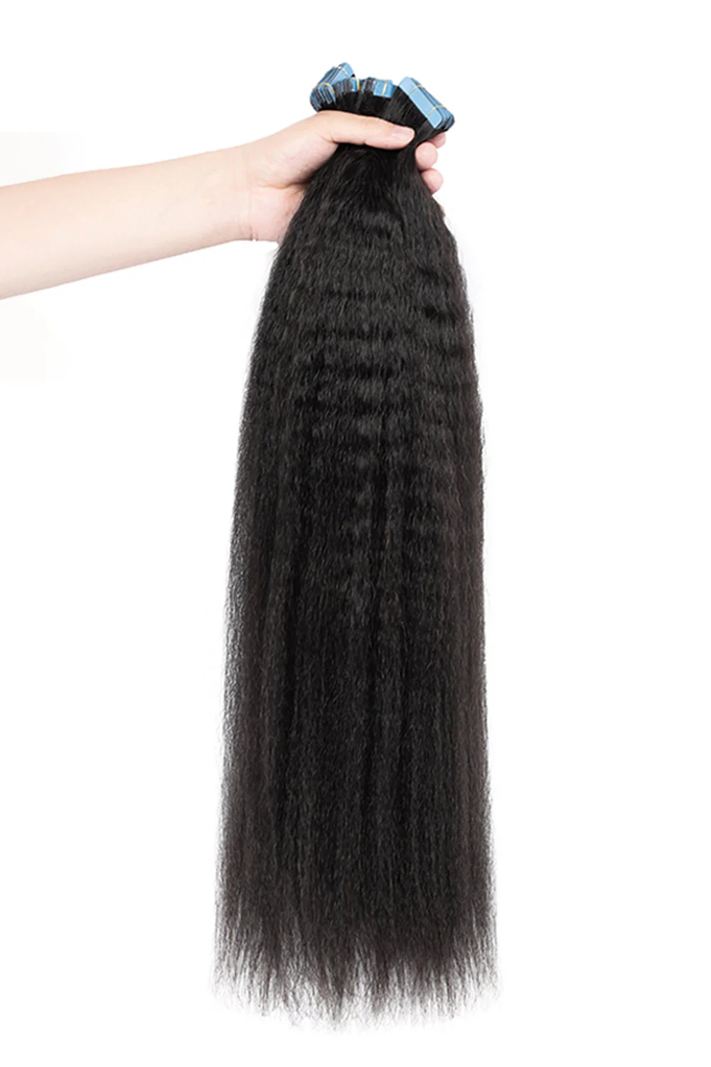 Kinky Straight Tape In Hair Extensions For Black Fine Hair Invisible - Image 2