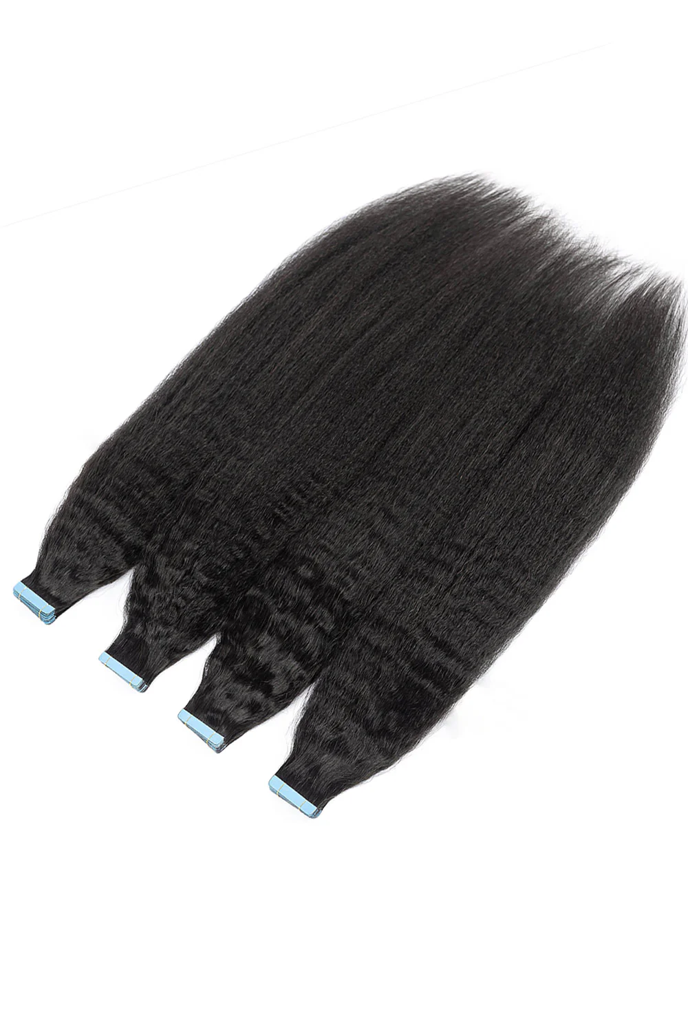 Kinky Straight Tape In Hair Extensions For Black Fine Hair Invisible - Image 4