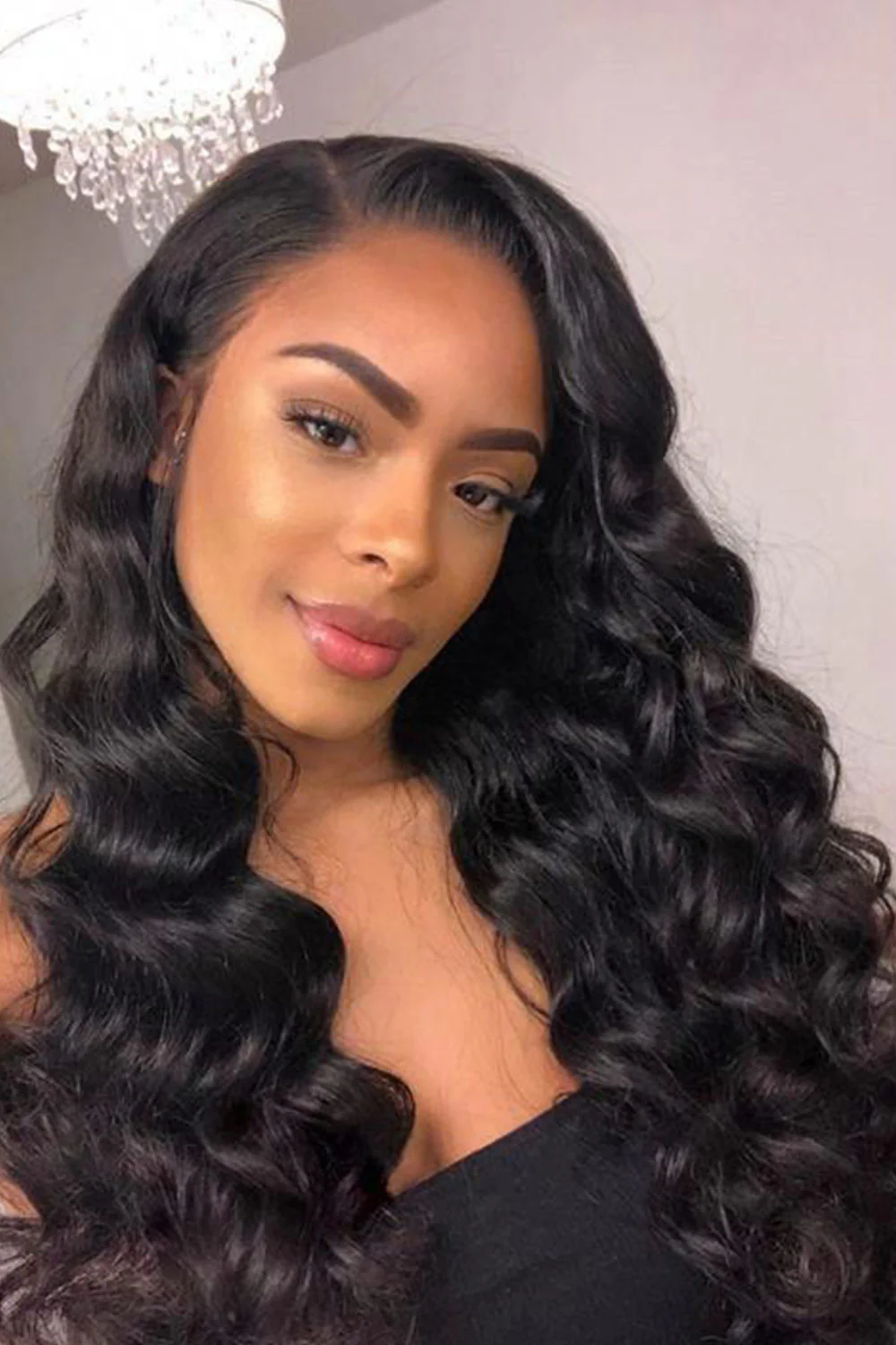 Human Hair Loose Wave Tape in Hair Extensions for Black Hair - Image 2