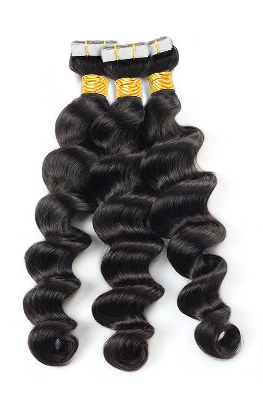 Human Hair Loose Wave Tape in Hair Extensions for Black Hair - Image 3