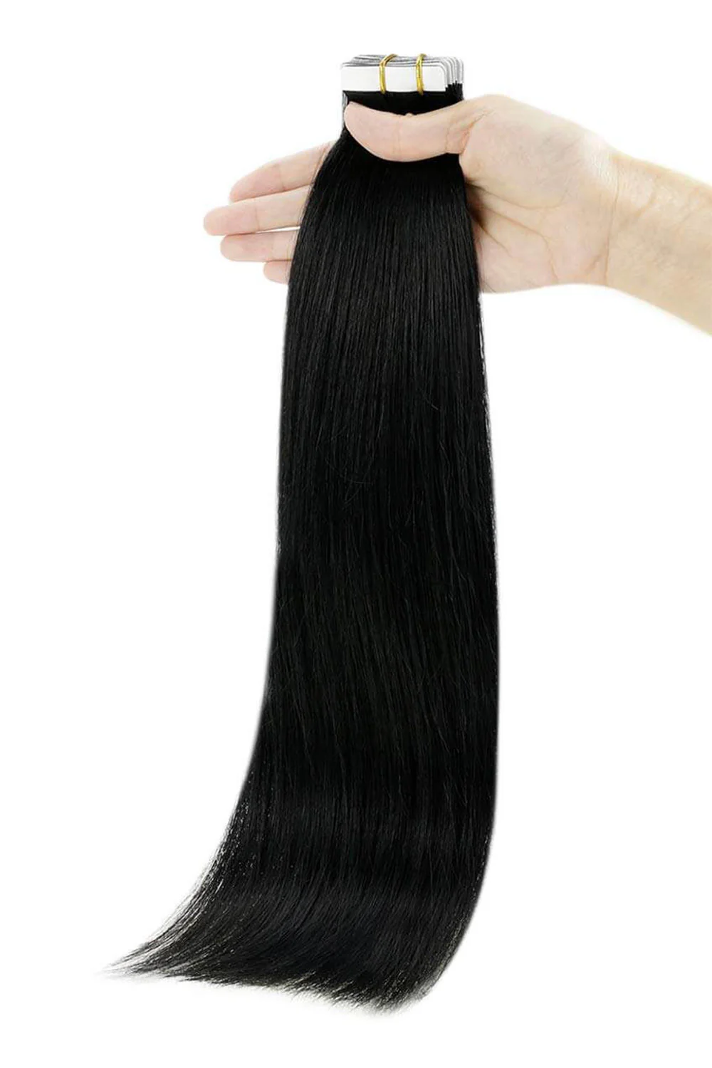 Straight Tape in Hair Extensions for Black Hair Seamless Invisible - Image 2