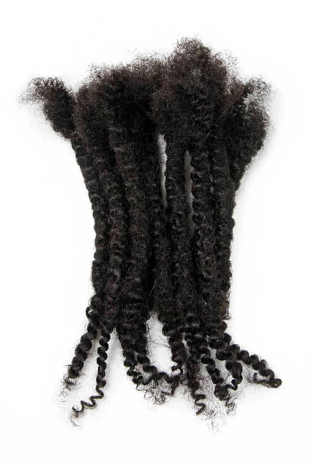 Textured Loc Extensions Natural Black Human Hair 10 Strands