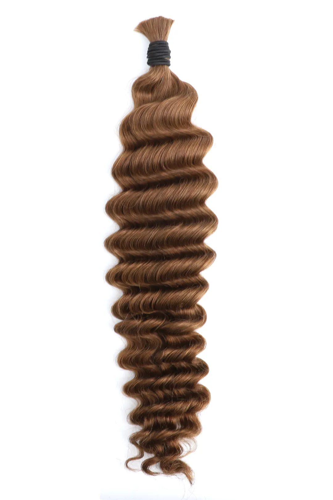 Ygwigs 30# Auburn Brown Bulk Hair For Braiding Deep Wave