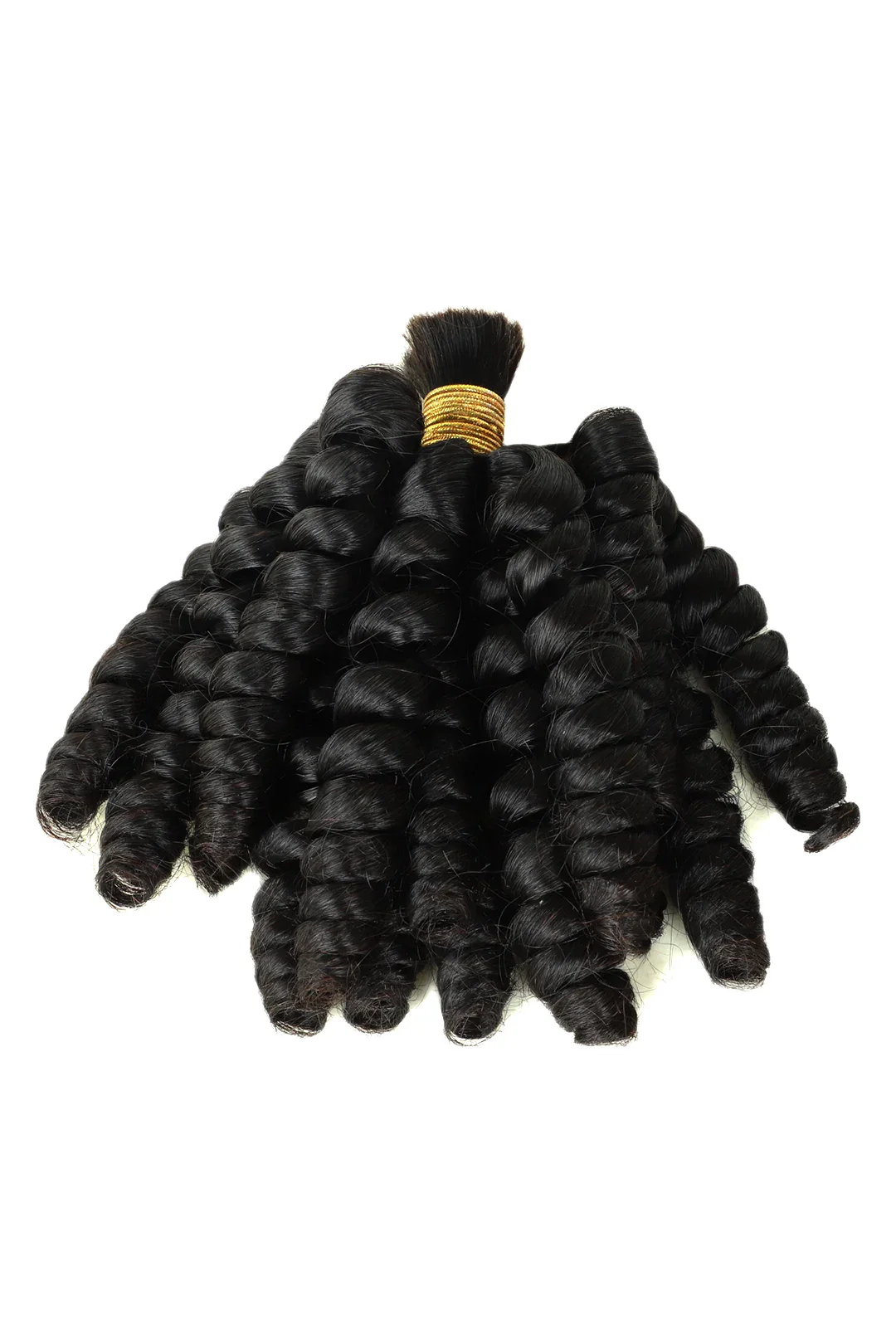 Ygwigs 8-Pack Double Drawn Bulk Hair Kit 8 Curly Styles Natural Black - Image 6