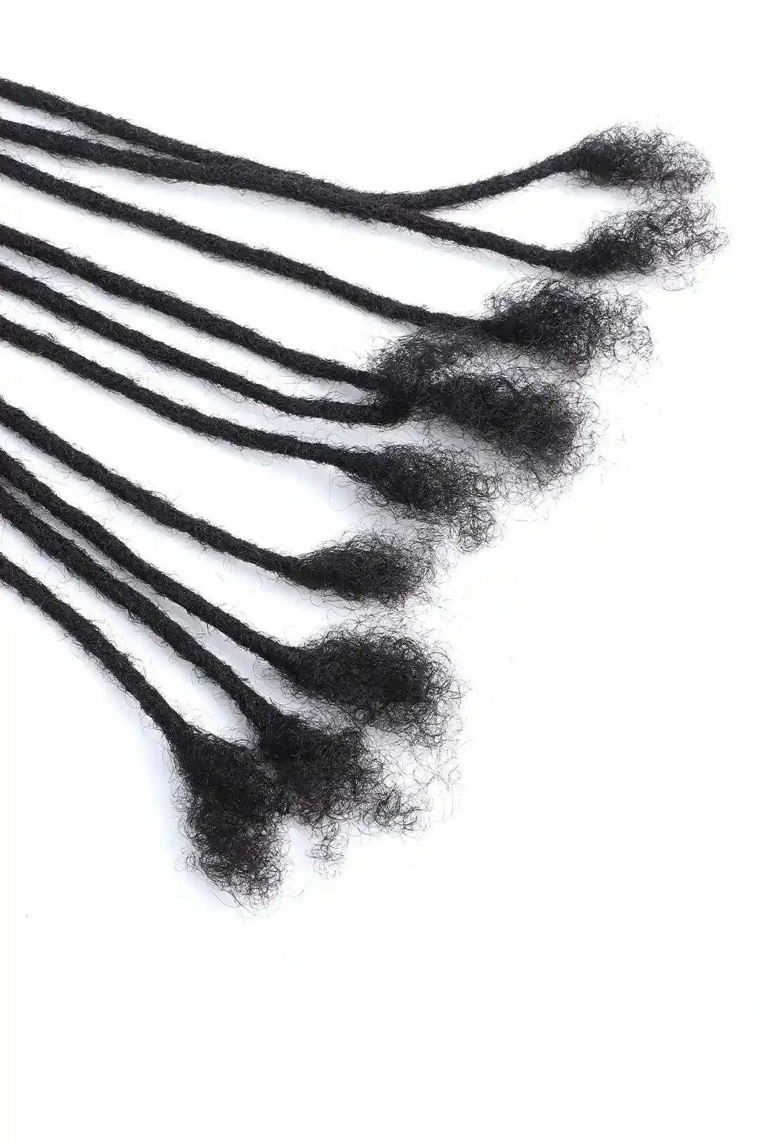 Ygwigs Dreadlock Hair Extensions Natural Black Human Hair 10 Strands - Image 3
