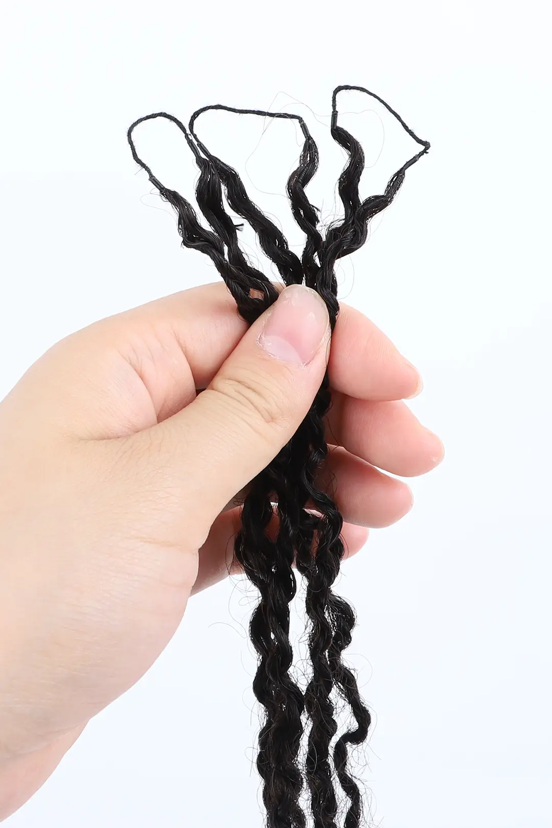 Double Drawn Twist Braided Feather Crochet Miracle Knots Human Hair Extension - Image 10
