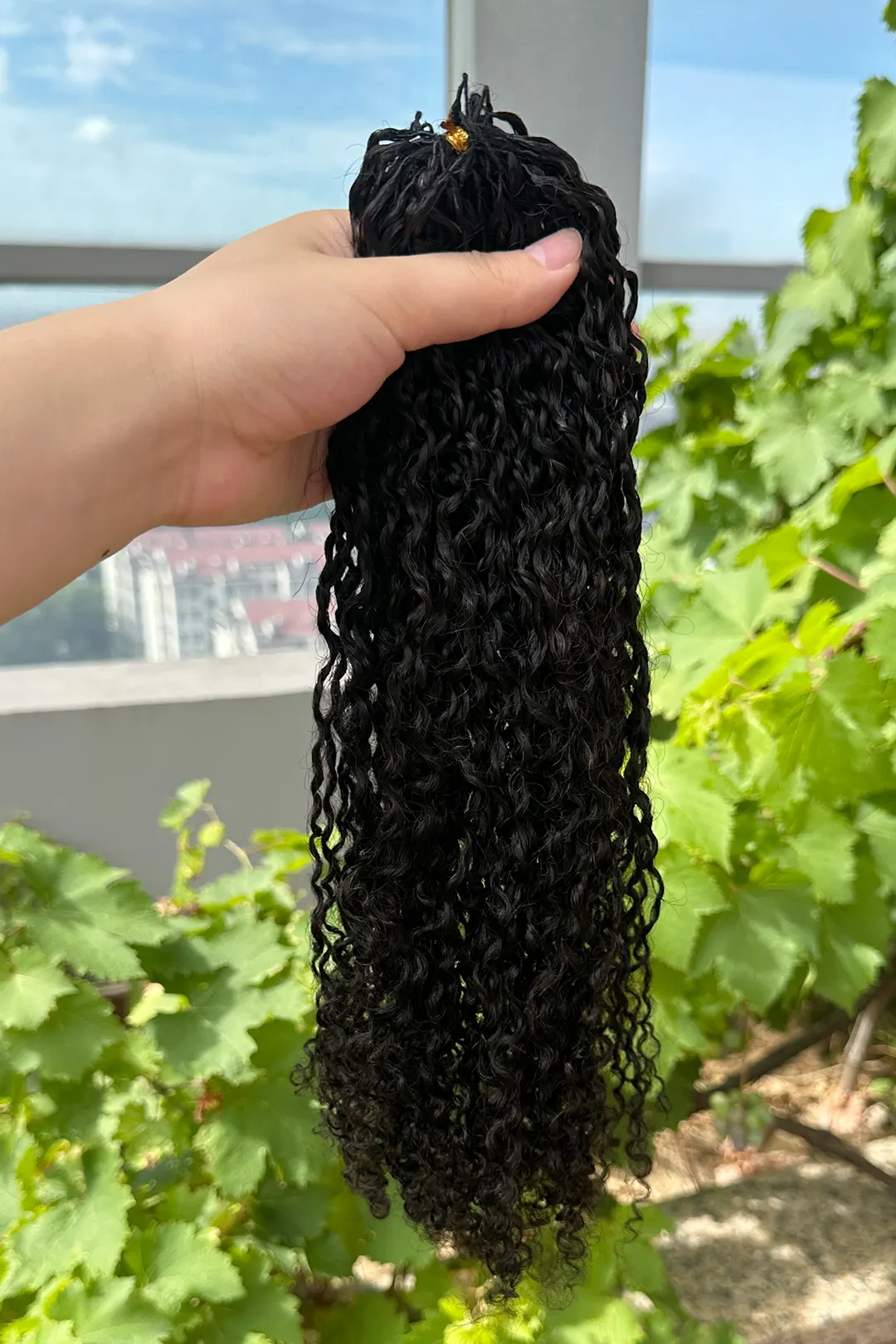 Double Drawn Twist Braided Feather Crochet Miracle Knots Human Hair Extension - Image 5