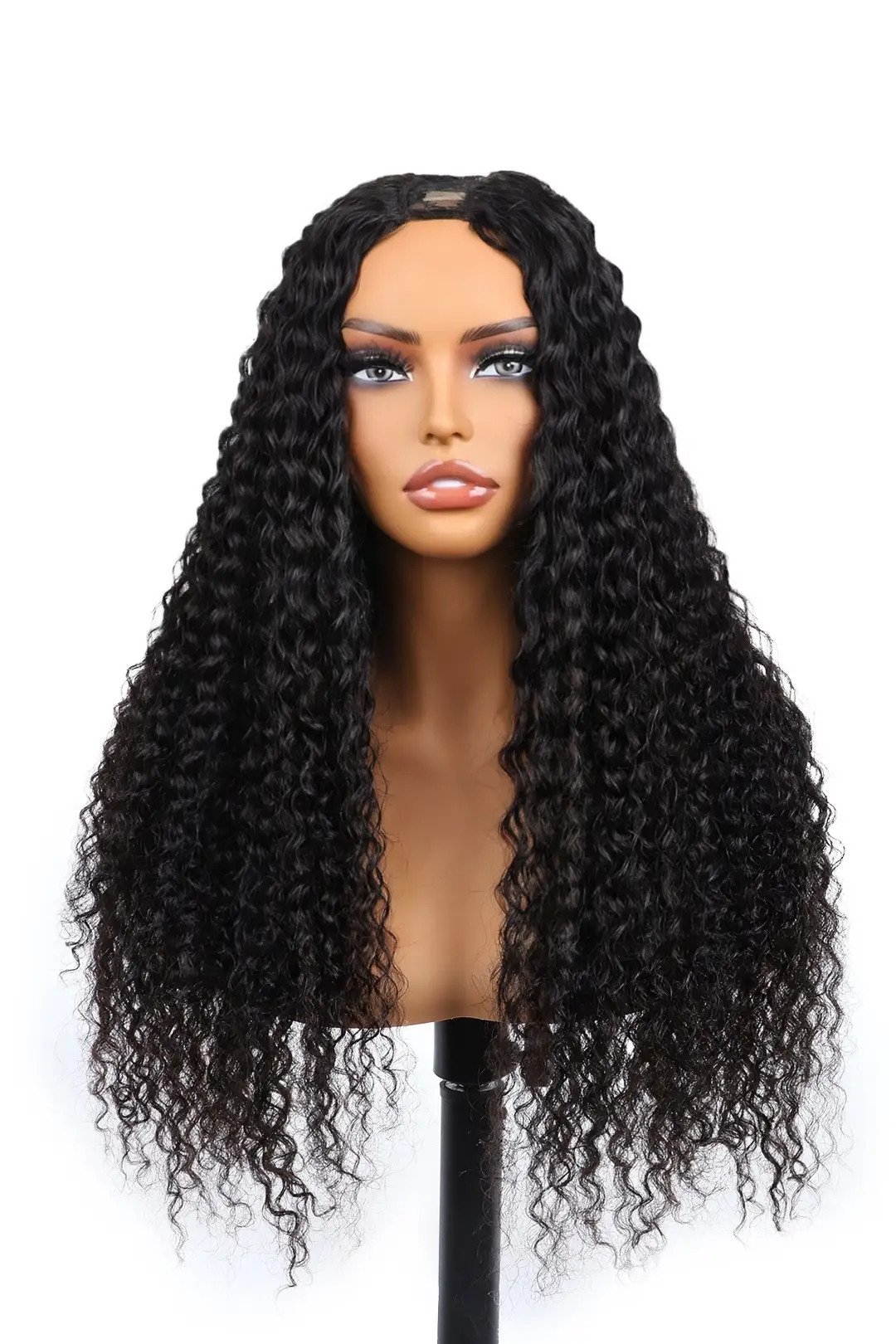 U Part Wig Water Wave Human Hair Beginner Friendly