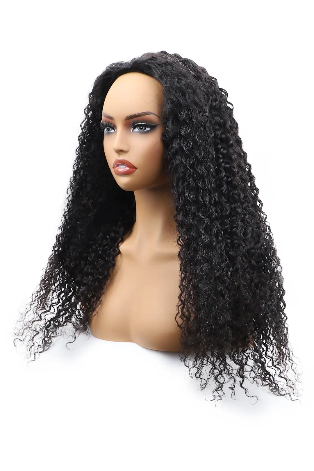 Water Wave Half Wig Flexible Fit Drawstring Human Hair Seamless Wig - Image 2