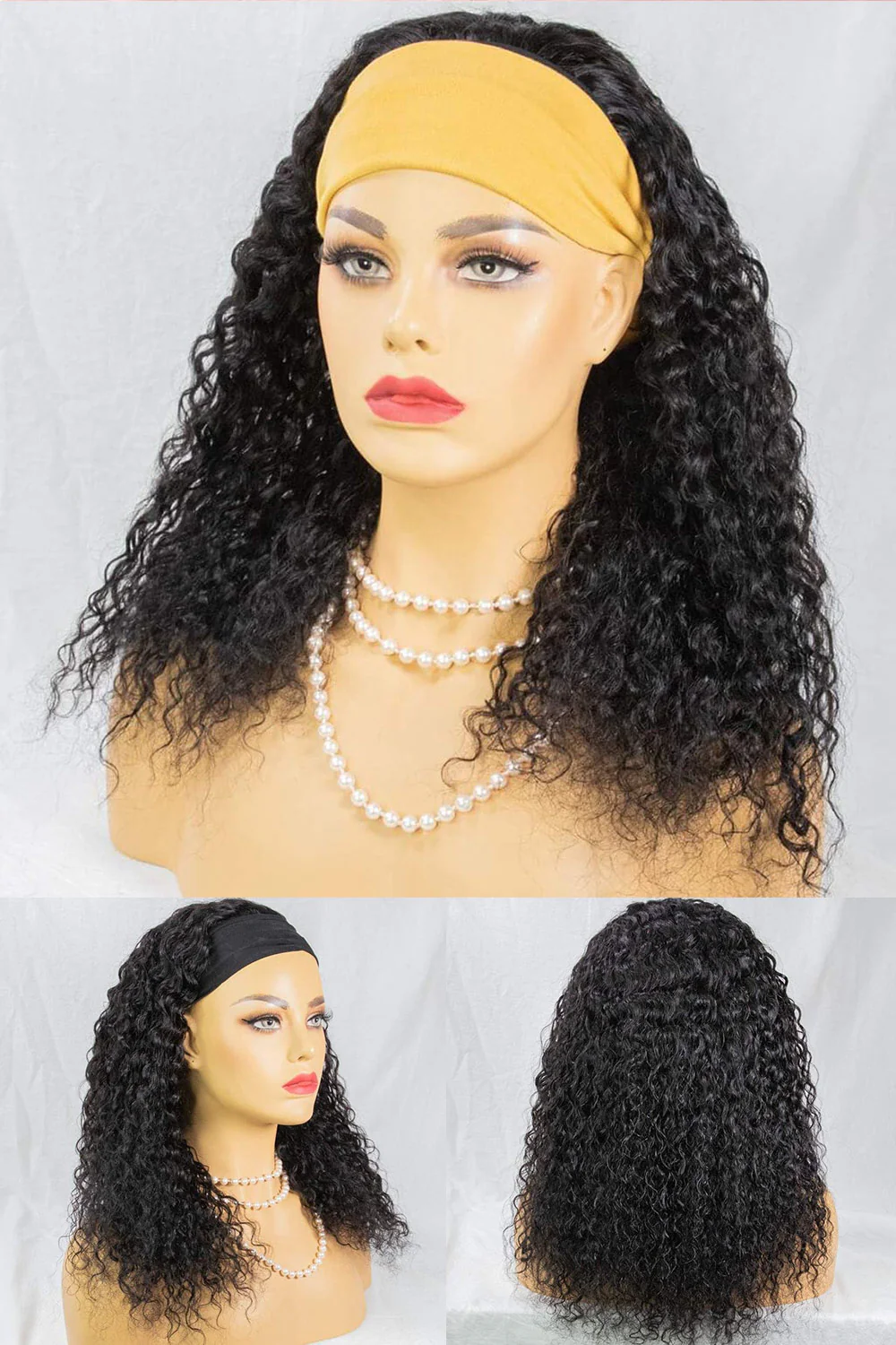 Water Wave Human Hair Headband Wig Styles HBW18 - Image 4