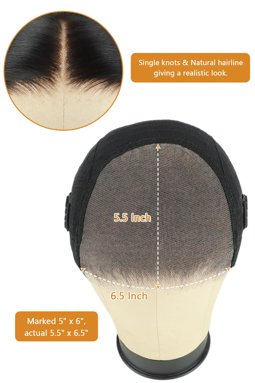 Wear and Go 6x5 Lace Frontal Wig Water Wave Human Hair - Image 5