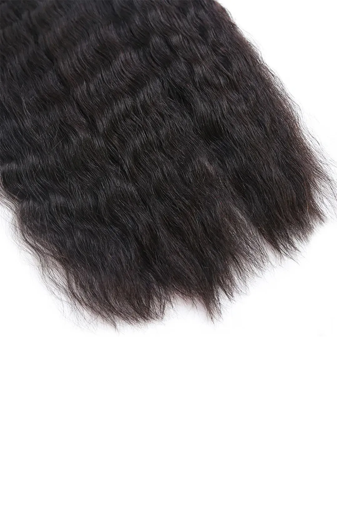 Double Drawn Wet & Wave Bulk Human Hair For Braiding Natural Black BU27 - Image 4