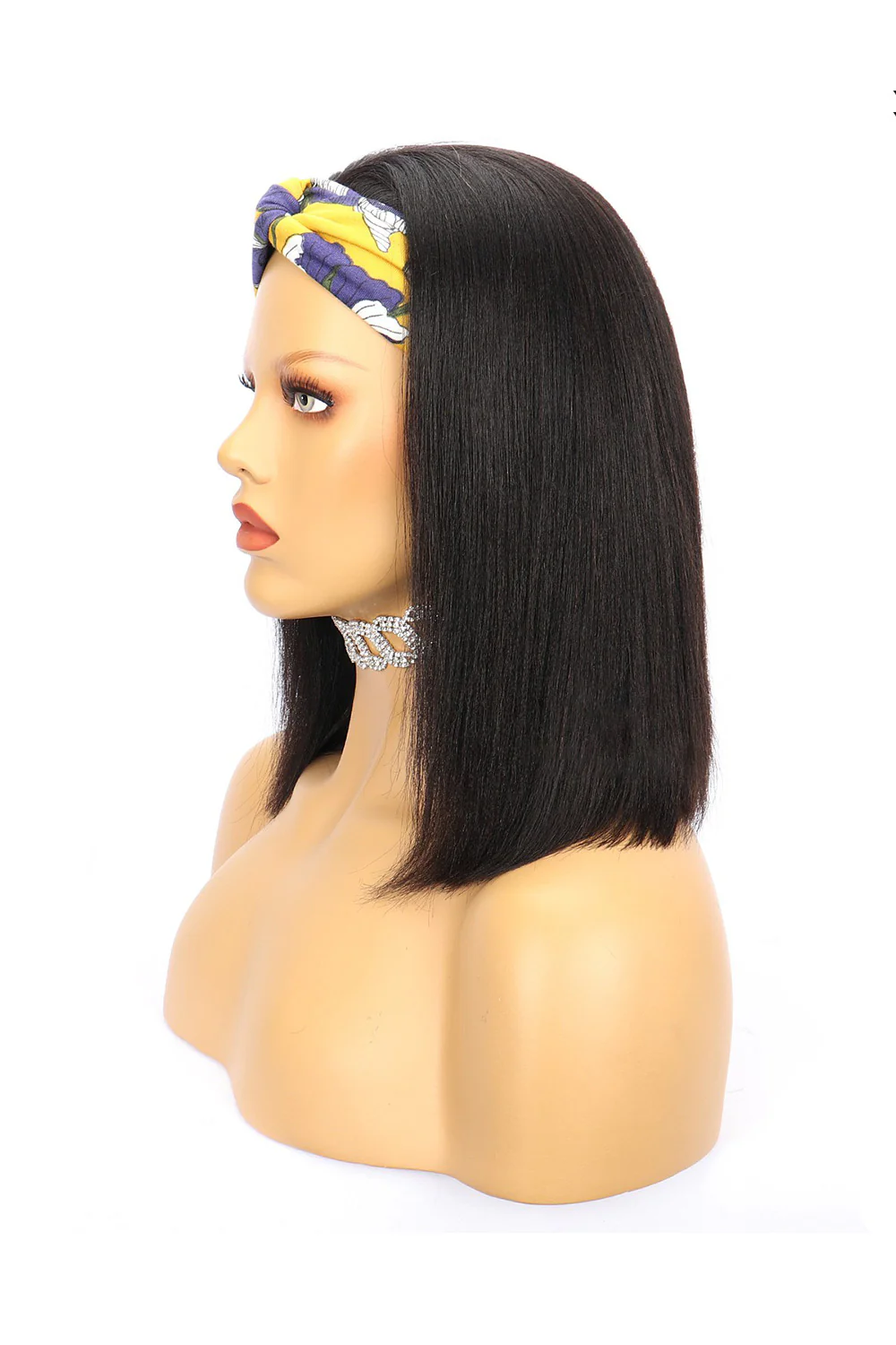 Yaki Straight Bob Human Hair Headband Wig Styles - Image 6