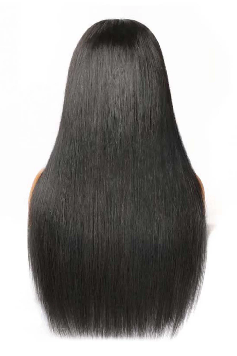 5x5 Lace Closure Wig Straight Human Hair Black Middle Part - Image 6