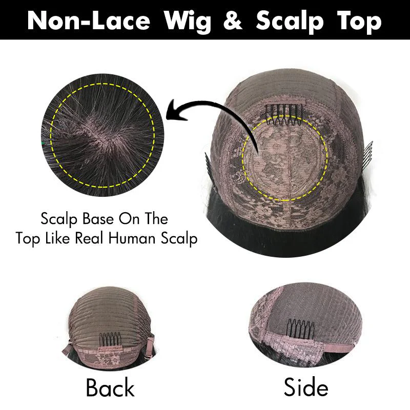 Body Wave Non Lace Scalp Top Wigs Virgin Human Hair MM06 - Image 9