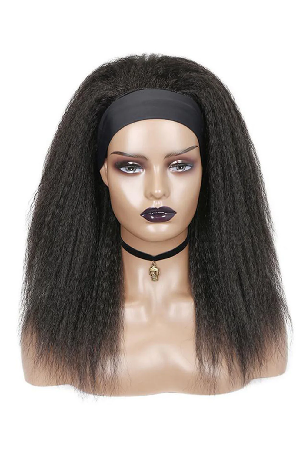 Heavy Yaki Straight Headband Wig Human Hair Styles HBW23 - Image 2