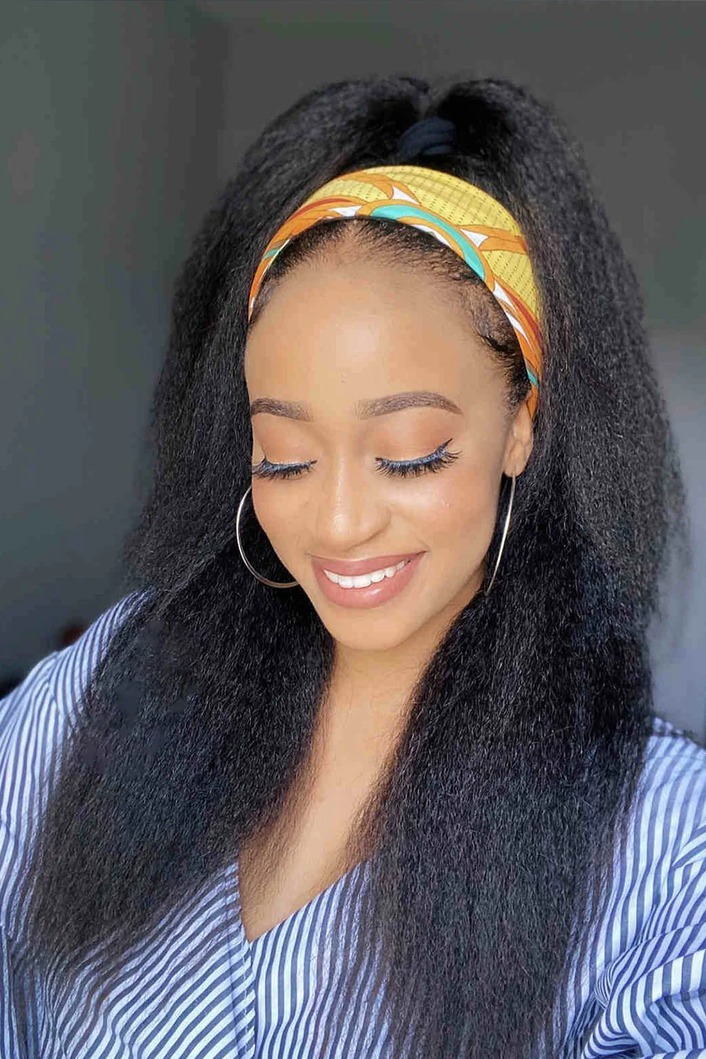 Heavy Yaki Straight Headband Wig Human Hair Styles HBW23 - Image 4