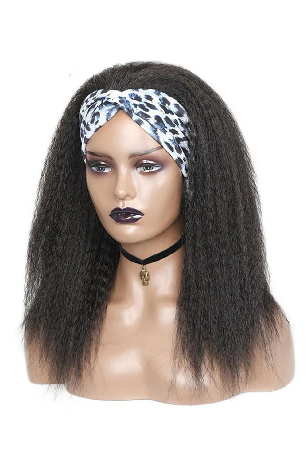 Heavy Yaki Straight Headband Wig Human Hair Styles HBW23 - Image 5